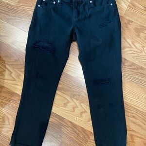 Gap Black Distressed Jeans